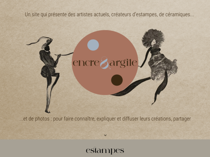 Conception du ste web. Création de charte graphique / Création du Logotype de la marque www.encre-et-argile.com